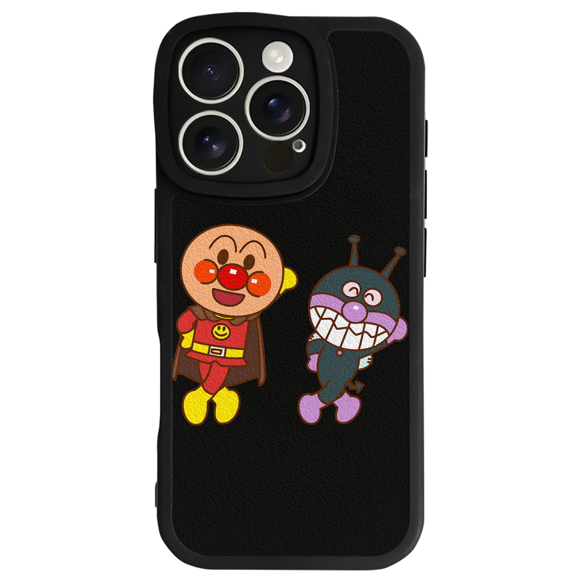 （画像用） アンパンマン Anpanman 【iPhone 16シリーズ対応】シリコンスマホケース（レザー調） 材質：シリコン